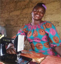 Mamai trained as a tailor with Craftshare in Sierra Leone