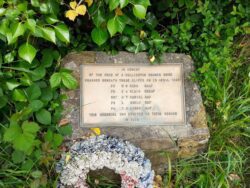 In memory of the crew of a Wellington bomber which crashed on 13 April 1942