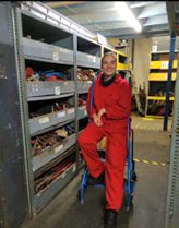 The Girl in the Red Boiler Suit